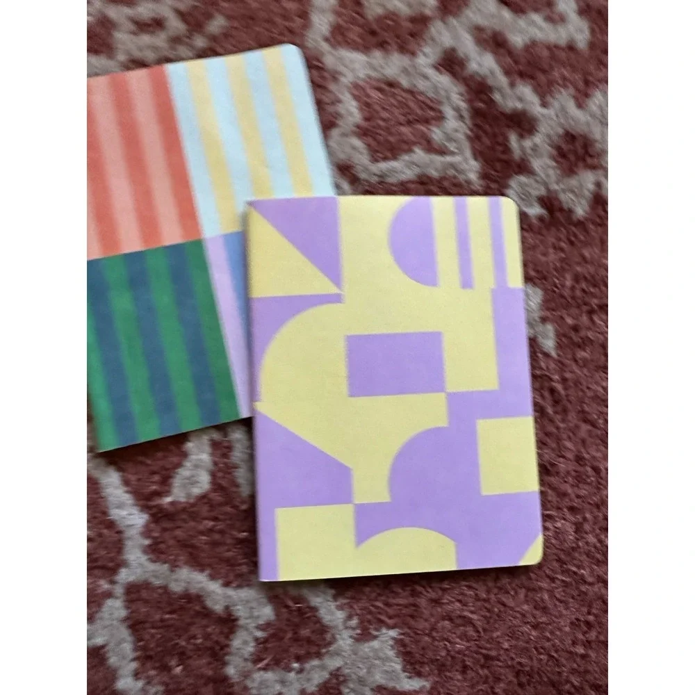 Anthropologie‎ Small Thin Notebooks Retro Colorful Lined